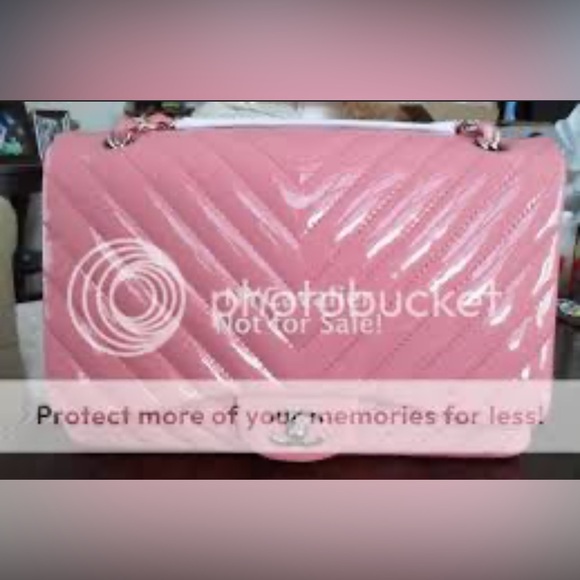 ISO Chanel chevron patent bag pink jumbo/maxi - Picture 2 of 2